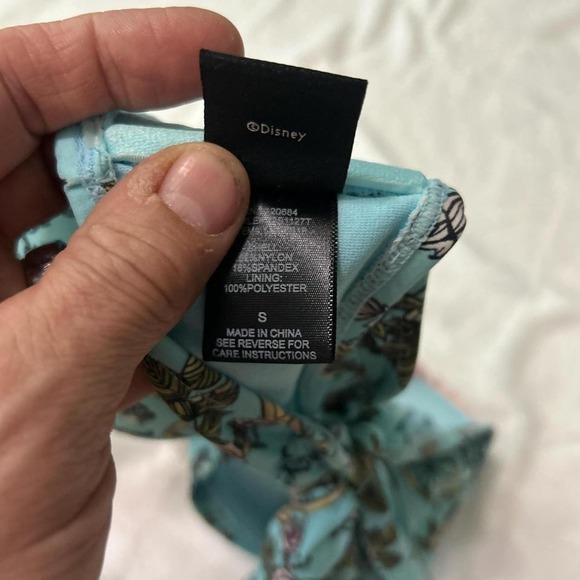 Disney Bikini Top – Teal & Pink Ruffle Swim Top – Women's Size Small - Picture 6 of 6